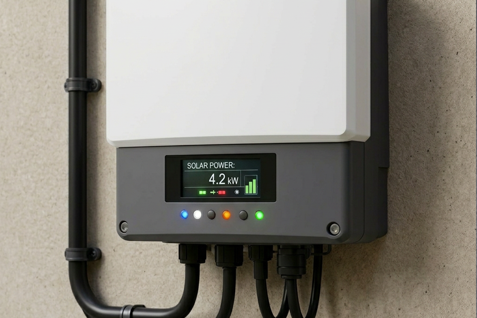 Solar inverter closeup